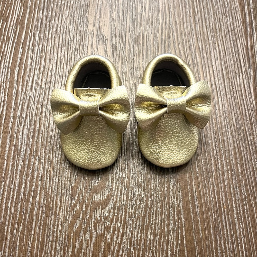 Baby Moccasins, gold